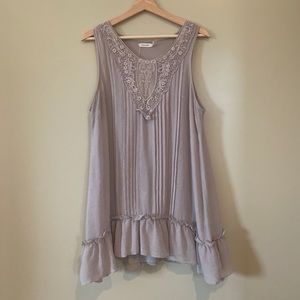 Blue Bird faded gray tank.